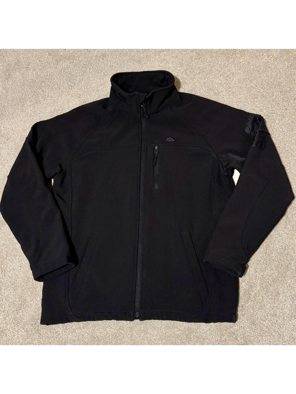 Snozu Men's Performance Jacket Full Zip Softshell Fleece Lined Black Sz XL 18/20